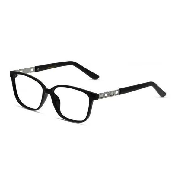 Amelia E. Pam 33-P8210 BLACK WITH CRYSTALS EYEGLASSES SUNGLASSES FRAMES 54-14 - Picture 1 of 3